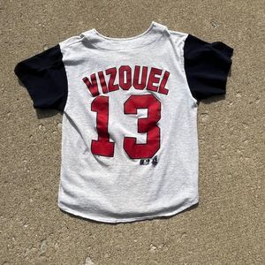 Vintage Cleveland Indians Omar Vizquel 90s Baseball Jersey Size Youth Medium